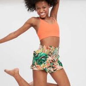 NWT Aerie Offline Real Me Smocked Tropical Running Shorts